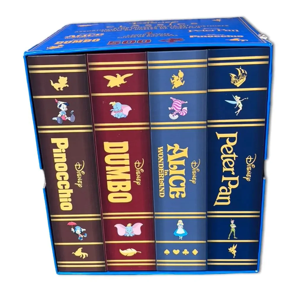 Disney Parks Classics Storybook 4 Puzzle Set Alice Peter Pan Dumbo Pinocchio
